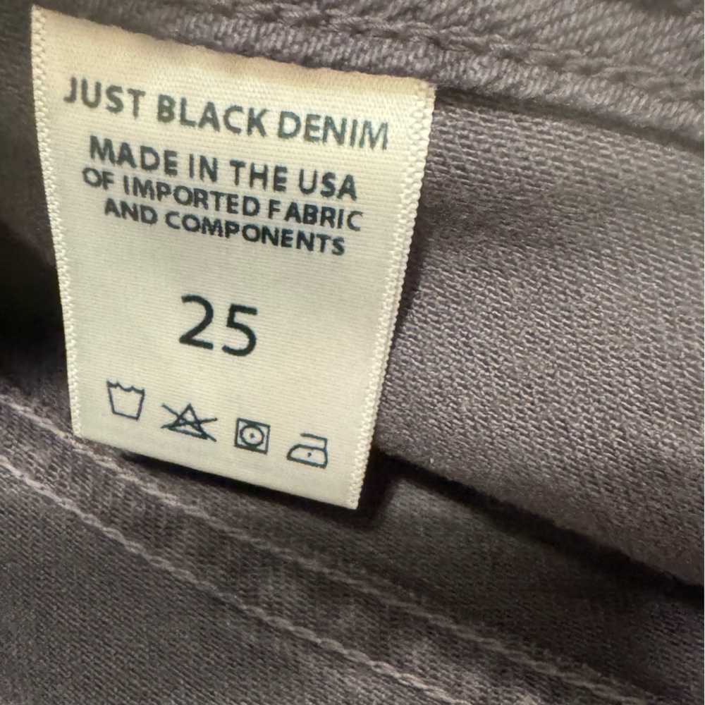 Women's Just Black Denim Gray The Nautical Way High Rise Wide-Leg Raw Hem Sz 25 - Picture 6 of 7